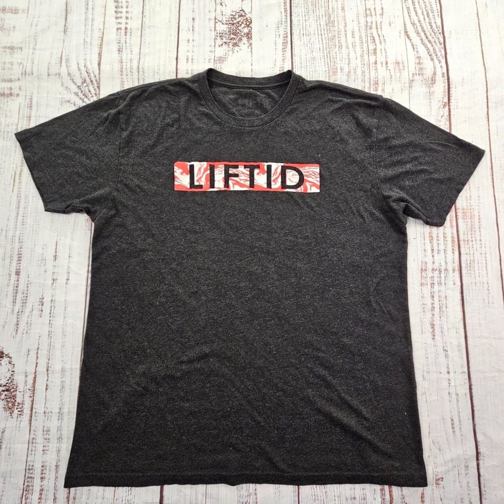Liftid Gray Short Sleeve Logo T-Shirt Men's XL
